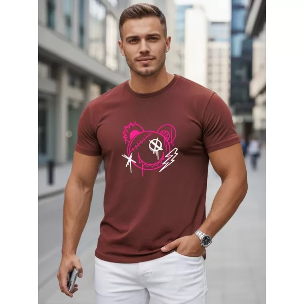  Tricou pentru bărbați DSTREET NX0136R-BU BURGUNDIA 