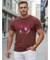 Tricou pentru bărbați DSTREET NX0136R-BU BURGUNDIA