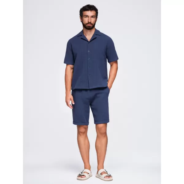  Pantaloni scurți pentru bărbați OMBRE OM-SRCS-0207 ALBASTRU MARIN 