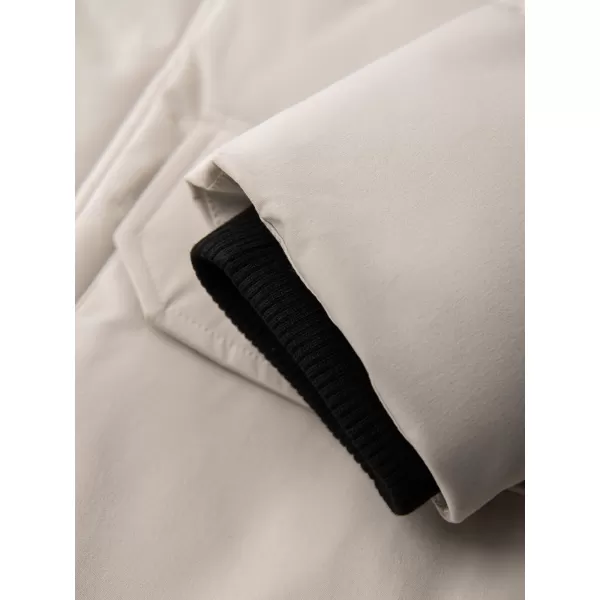  Parka pentru bărbați OMBRE OM-JALJ-0310 CREMĂ 