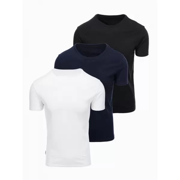  Tricou pentru bărbați OMBRE OM-TSBS-0268 NEGRU/ALB/ALBASTRU 