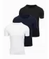 Tricou pentru bărbați OMBRE OM-TSBS-0268 NEGRU/ALB/ALBASTRU