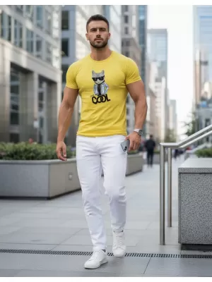 Tricou pentru bărbați DSTREET NX5018R-YE CHIHLIMBAR
