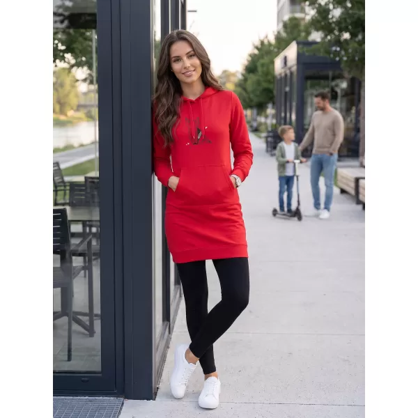  Hanorac prelungit dama ALTISPORT ALW091419 ROŞU 
