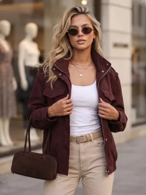 Geaca de dama DSTREET TY5915 BURGUNDIA