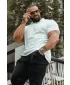 Tricouri pentru bărbați NEBBIA MIKE MUSCLE FIT POLO 157 ALB