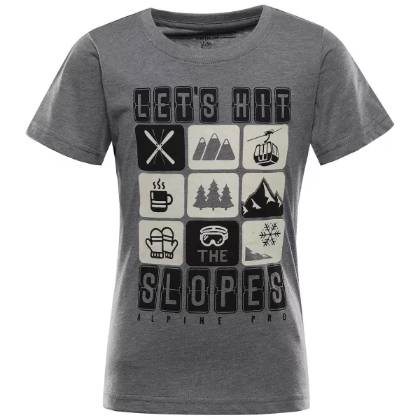  Tricou cu pete pentru copii ALPINE PRO REJO 3 VARIANTA PERLA AFUMATA PB 
