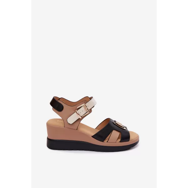  Sandale de dama ARTIKER 58C0316 NEGRU/BEJ 