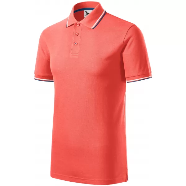  Tricou pentru bărbați cu guler MALFINI FOCUS 232 CORAL 