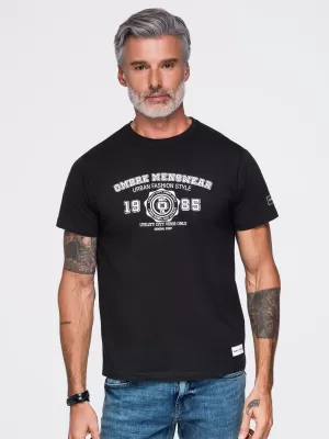 Tricou pentru bărbați OMBRE OM-TSPT-0297 NEGRU