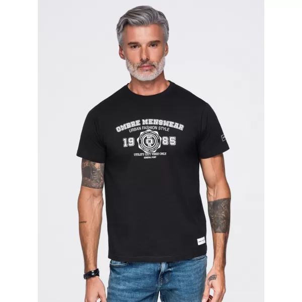  Tricou pentru bărbați OMBRE OM-TSPT-0297 NEGRU 