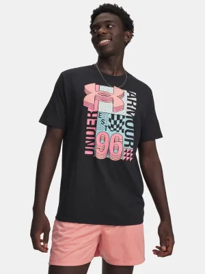 Tricou pentru bărbați UNDER ARMOUR M LOGO COLLAGE SS 6009244-001 NEGRU