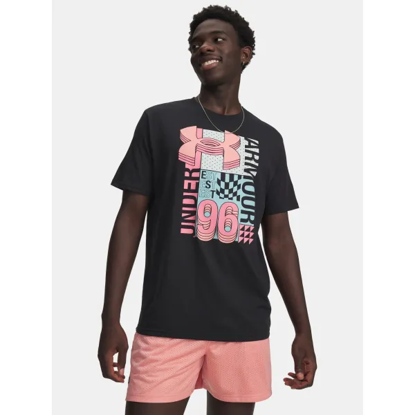  Tricou pentru bărbați UNDER ARMOUR M LOGO COLLAGE SS 6009244-001 NEGRU 
