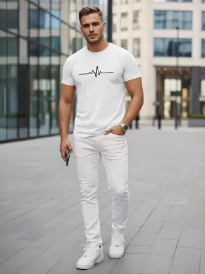 Tricou pentru bărbați DSTREET NX5098R-WH ALB