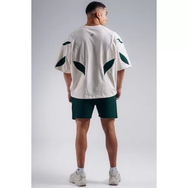  Tricou supradimensionat cu capac pompă NEBBIA PRIMAL 871 CREMĂ 