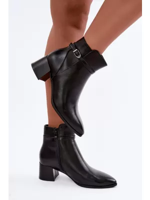 Botine de dama SERGIO LEONE BT-33 NEGRU