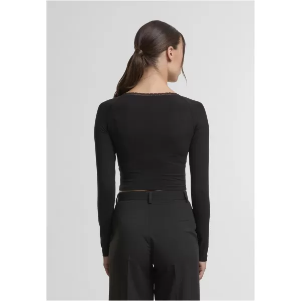  Tricou de dama URBAN CLASSICS TB7729-00007 NEGRU 