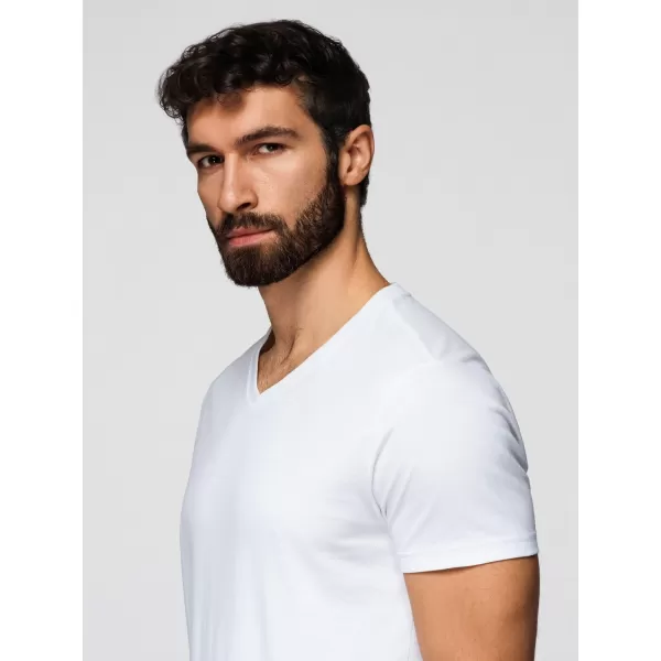 Tricou pentru bărbați OMBRE OM-TSBS-0281 NEGRU/ALB/ALBASTRU 