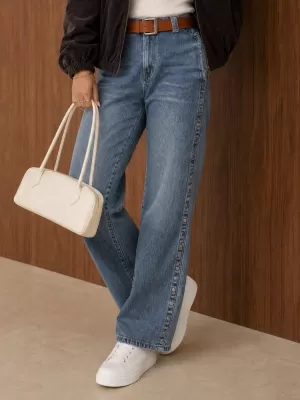 Pantaloni de dama DSTREET UY3126 ALBASTRU