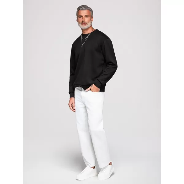  Hanorac pentru bărbați OMBRE OM-SSNZ-0274 NEGRU 