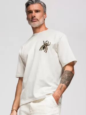 Tricou pentru bărbați OMBRE OM-TSCT-0277 APROAPE ALB