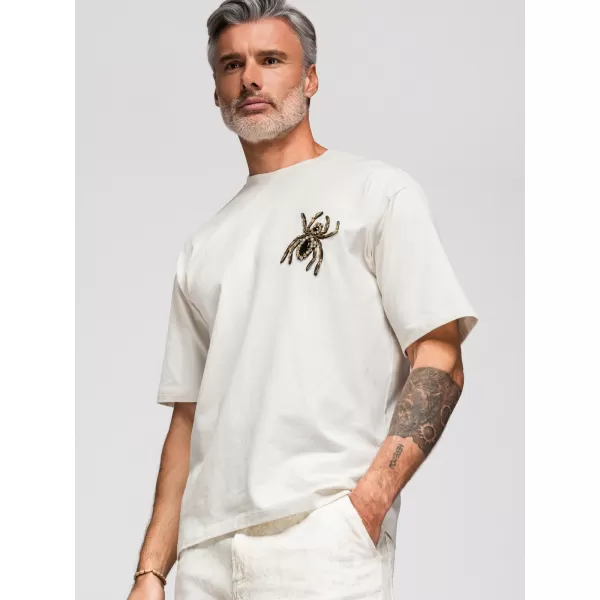  Tricou pentru bărbați OMBRE OM-TSCT-0277 APROAPE ALB 