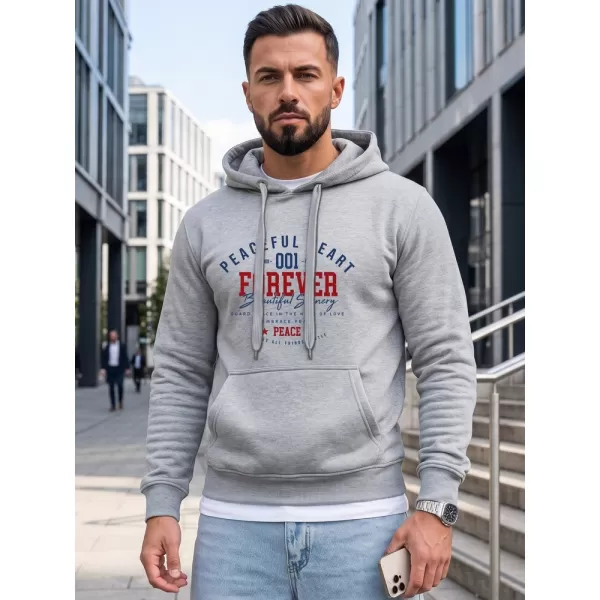  Hanorac pentru bărbați DSTREET NX5150BX-02-09 GRI DESCHIS 