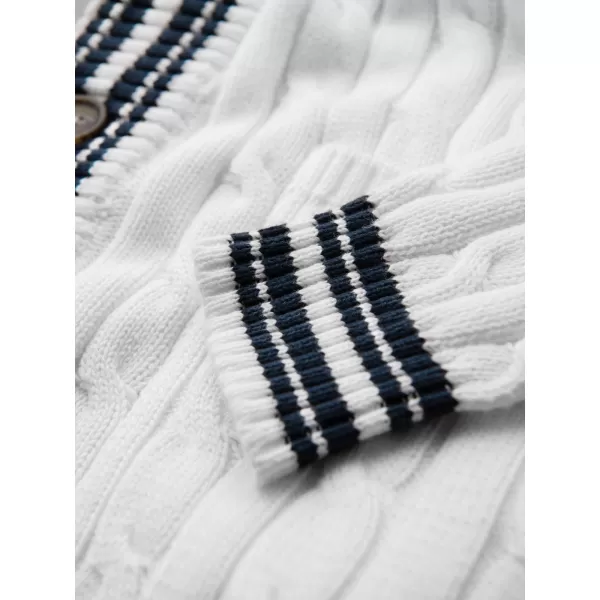  Cardigan pentru bărbați OMBRE OM-SWCD-0196 ALB 