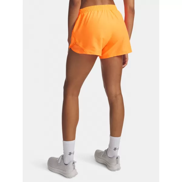  Pantaloni scurți de damă UNDER ARMOUR FLY BY 3 SHORTS 1382438-824 PORTOCALE 