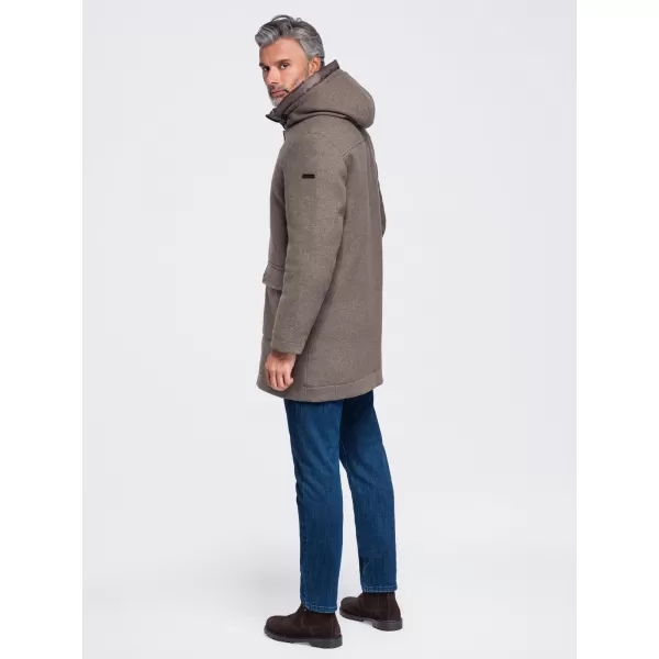  Parka pentru bărbați OMBRE OM-COWC-0161 CENUȘIU 