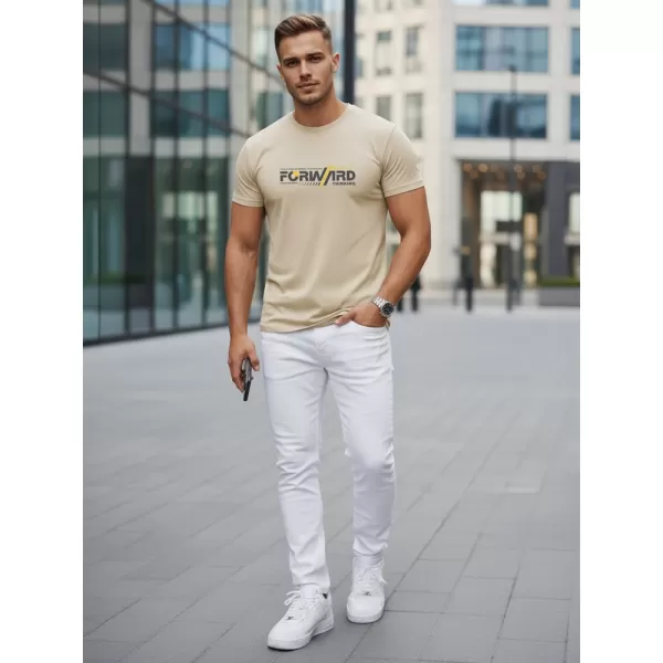  Tricou pentru bărbați DSTREET NX0145R-BT BEJ 