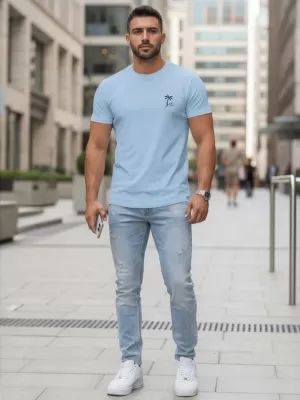 Tricou pentru bărbați DSTREET NX5105R-SK ALBASTRU DESCHIS