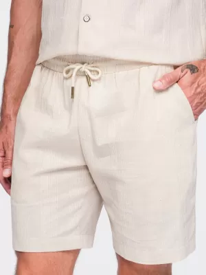 Pantaloni scurți pentru bărbați OMBRE OM-SRCS-0209 CREMĂ