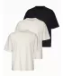 Tricou pentru bărbați OMBRE OM-TSBC-0291 ALB/NEGRU/NEGRU