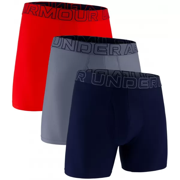  Boxeri pentru bărbați UNDER ARMOUR UA PERFORMANCE TECH MESH - SOLID 6 -3PK 1383884-600 ROŞU 