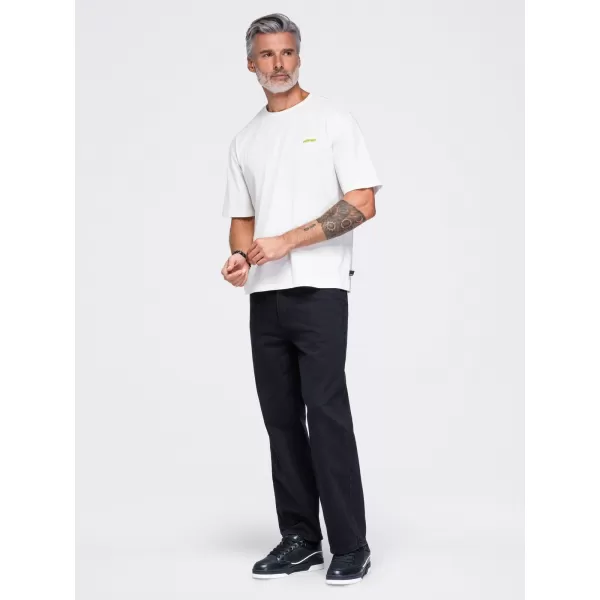  Tricou pentru bărbați OMBRE OM-TSPT-0284 APROAPE ALB 