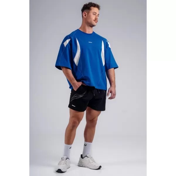  Tricou supradimensionat cu capac pompă NEBBIA PRIMAL 871 ALBASTRU 