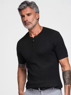 Tricou pentru bărbați OMBRE OM-TSCT-0304 NEGRU