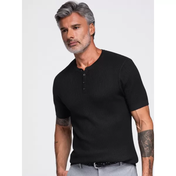  Tricou pentru bărbați OMBRE OM-TSCT-0304 NEGRU 