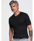 Tricou pentru bărbați OMBRE OM-TSCT-0304 NEGRU