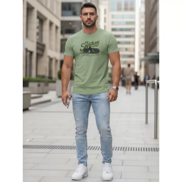 Tricou pentru bărbați DSTREET NX5089R VERDE DESCHIS 