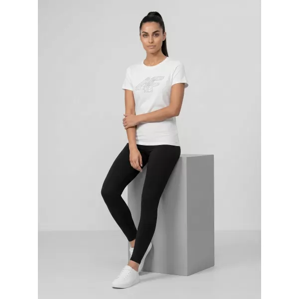  Tricou pentru femei 4F WMM00TTSHF3309 ALB 
