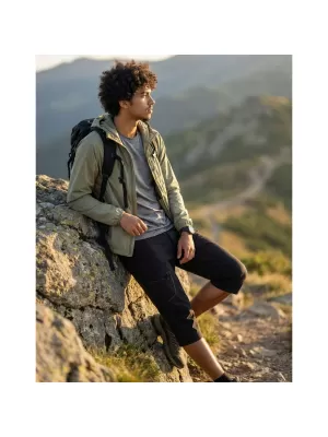 Pantaloni capri pentru bărbați ALPINE PRO WEDER 2 NEGRU
