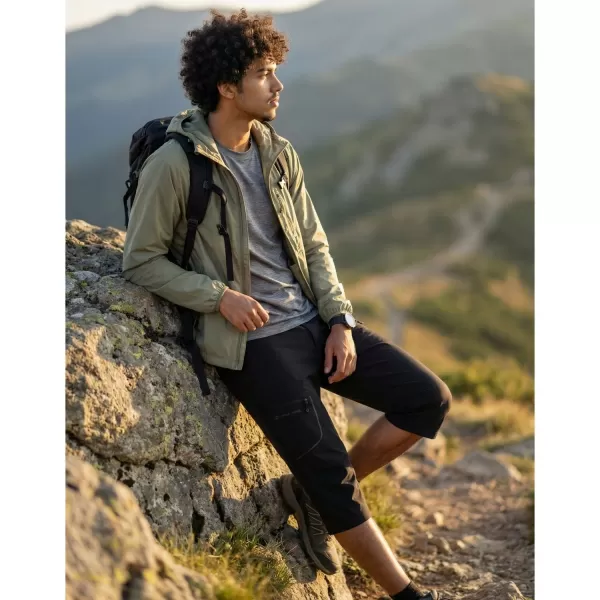  Pantaloni capri pentru bărbați ALPINE PRO WEDER 2 NEGRU 
