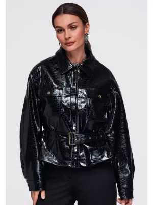 Geaca de dama OMBRE OW-JAFL-0141 NEGRU