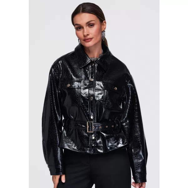  Geaca de dama OMBRE OW-JAFL-0141 NEGRU 