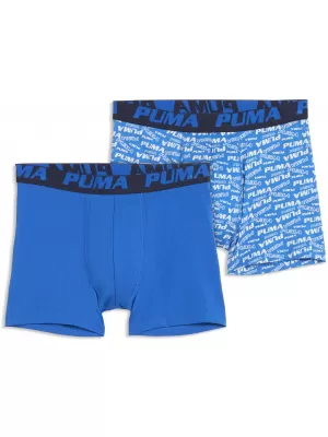 Boxeri pentru copii PUMA BOYS SCATTERED LOGO PRINT BOXERS 2P 94780302 ALBASTRU/MARINIER