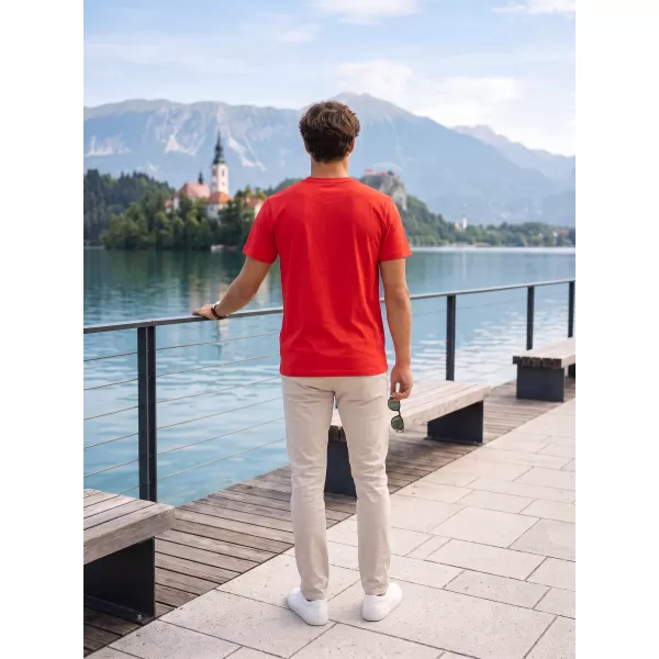  Tricou pentru bărbați ALTISPORT NP/ALMST20001 ROȘU STACOJIU 