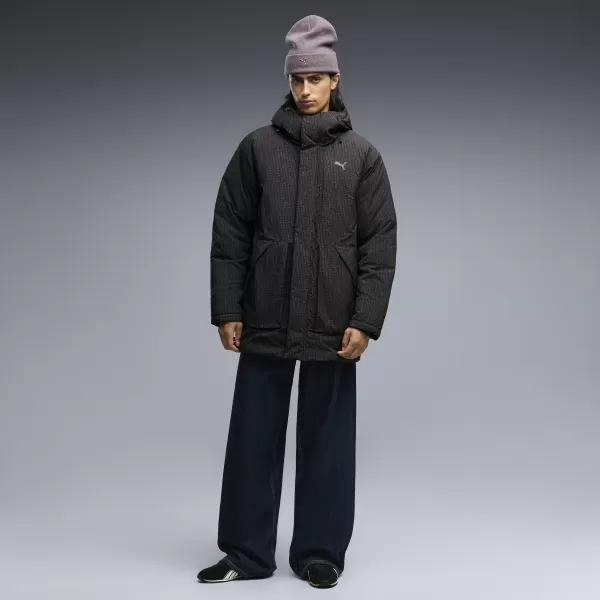  Palton pentru bărbați PUMA PROTECTIVE HOODED DOWN PARKA M 69456301 PUMA NEGRU 