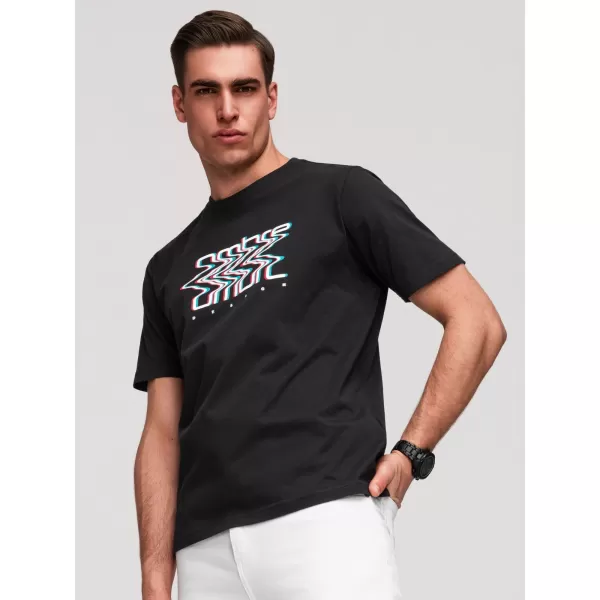  Tricou pentru bărbați OMBRE OM-TSPT-0286 NEGRU 